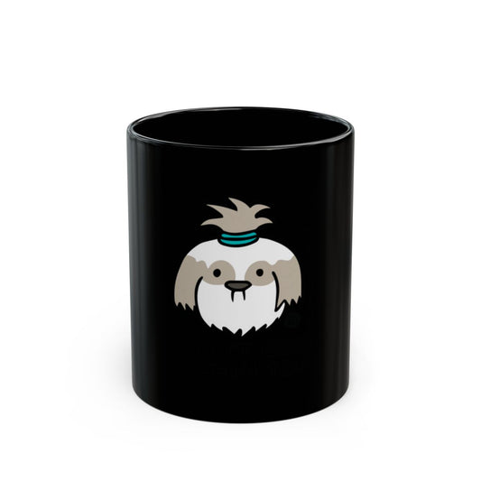Cute Sloth Face Black Coffee Mug for Animal Lovers