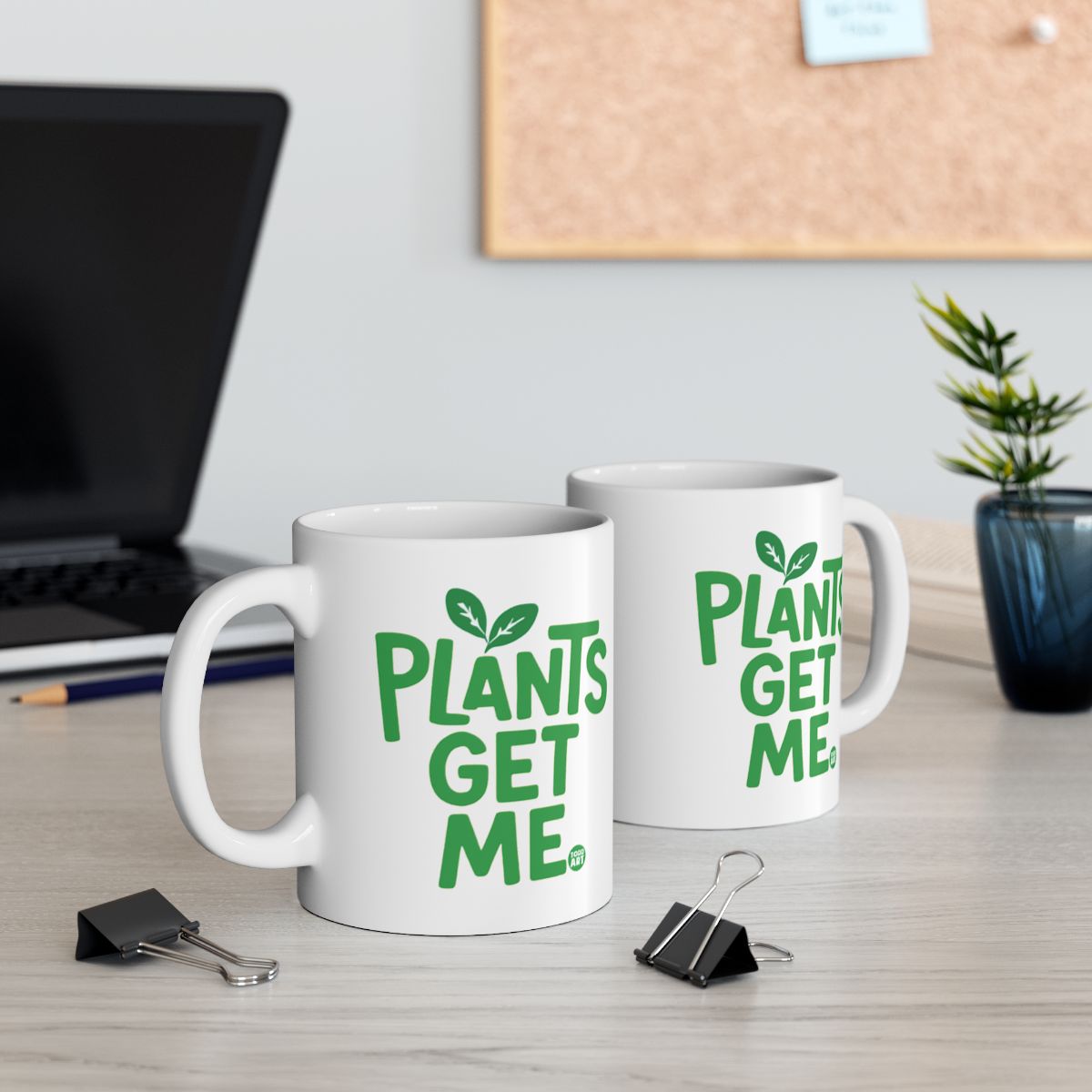 Plants Get Me Green Text Design Mug Product
