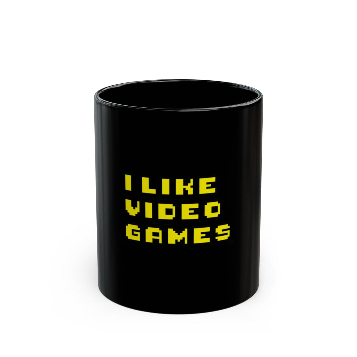I Like Video Games Pixel Design Black Mug