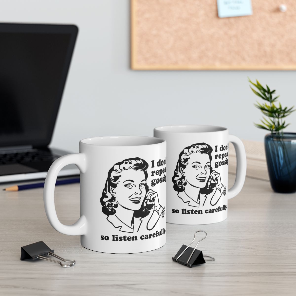 Vintage Gossip Humorous Mug for Coffee Lovers