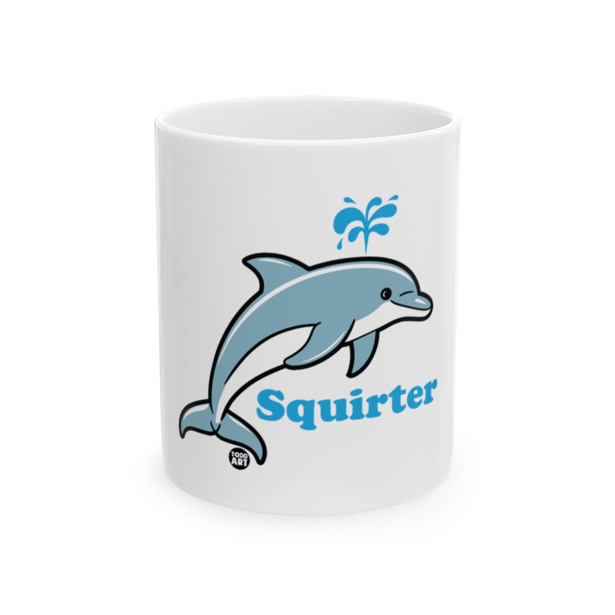 Playful Dolphin Squirter Design Coffee Mug