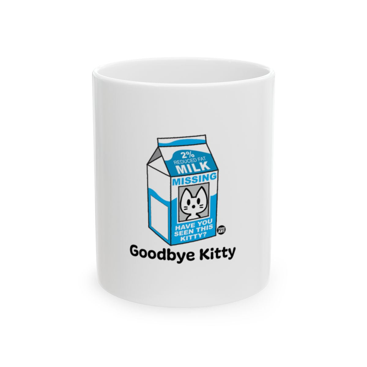 Missing Milk Carton Goodbye Kitty Design Mug