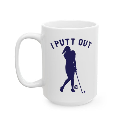 I Putt Out Golf Lover Silhouette Graphic Mug