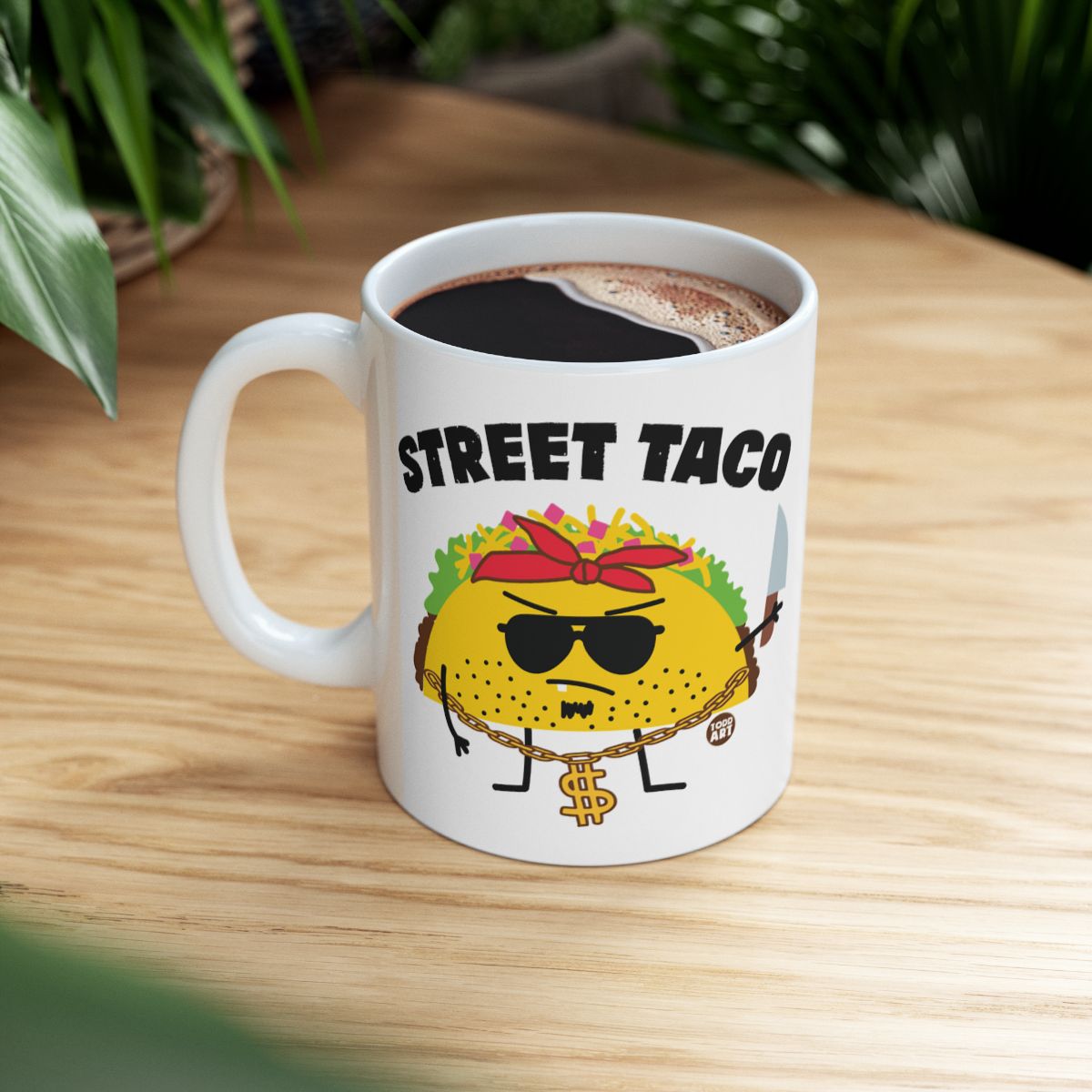Street Taco Mug with Fun Graphic for Coffee Lovers
