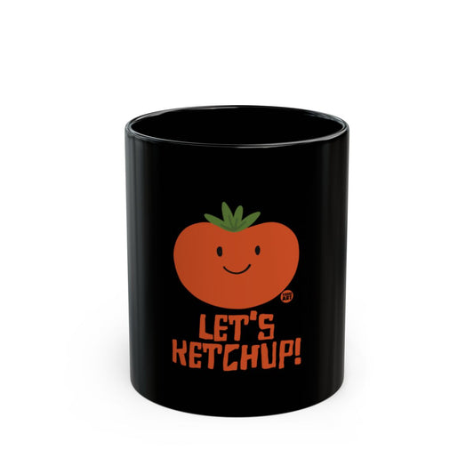 Let's Ketchup Smiling Tomato Design Mug