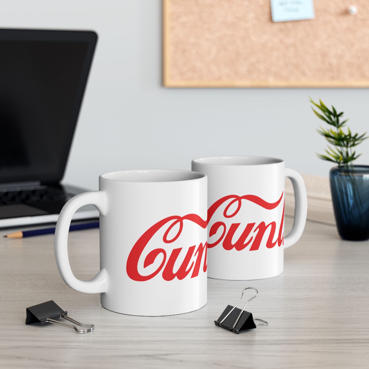 Unique Design Coffee Mug with Bold Typography