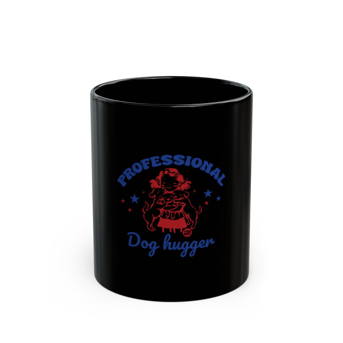 Professional Dog Hugger Black Mug