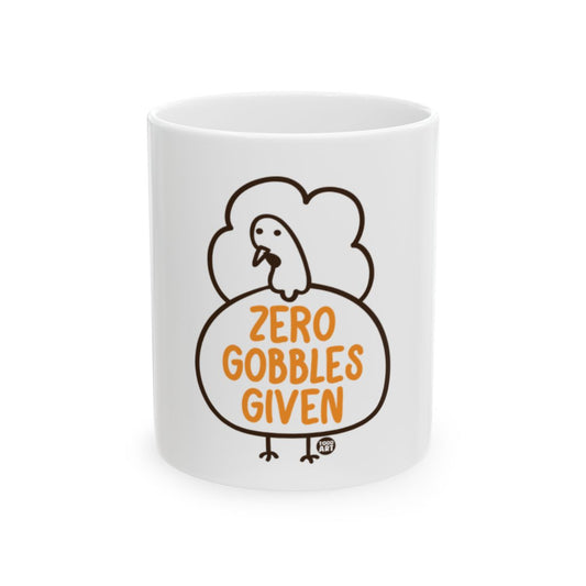 Zero Gobbles Given Turkey Themed Mug