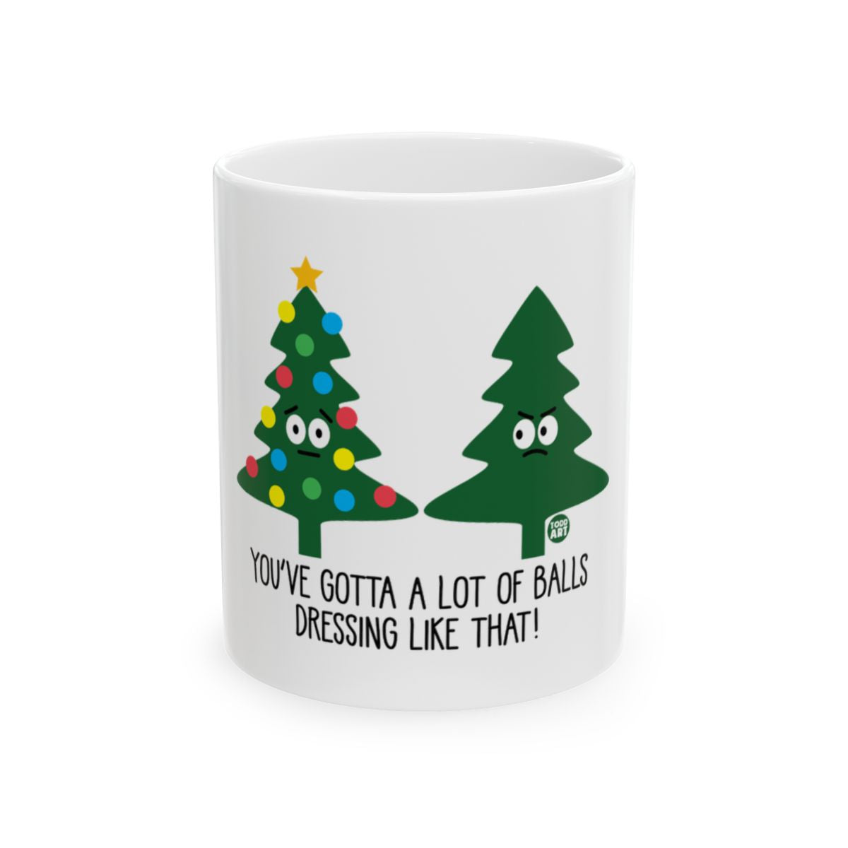 Novelty Christmas Tree Design Mug for Holiday Fun