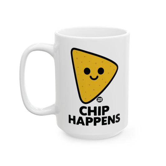 Chip Happens Funny Mug for Coffee and Tea Lovers