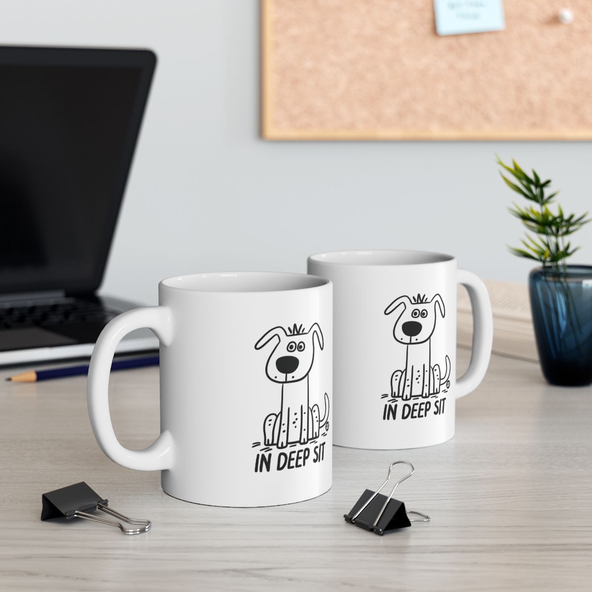 Funny Dog In Deep Sit Office Mug Product