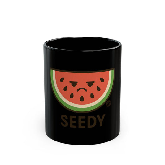 Seedy Watermelon Design Black Mug Fun Gift