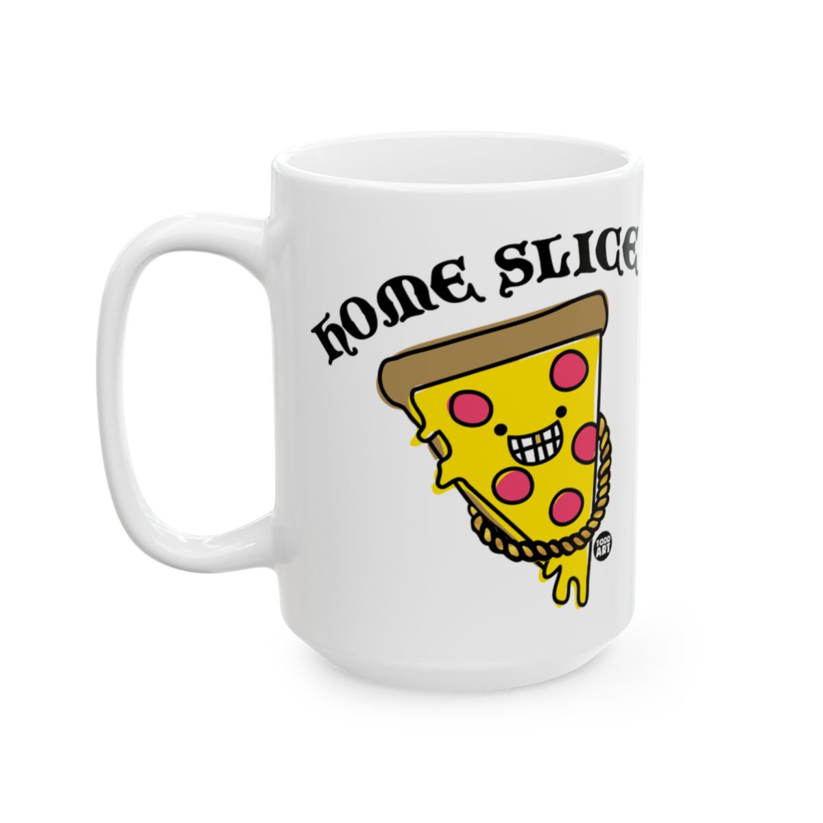 Home Slice Pizza Cartoon Design Mug
