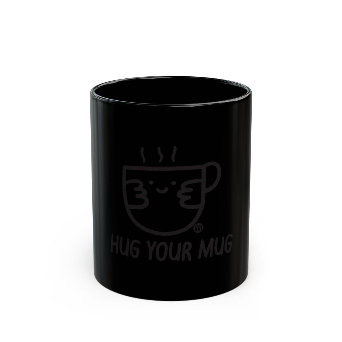Hug Your Mug with Cute Mug Design Black Coffee Cup