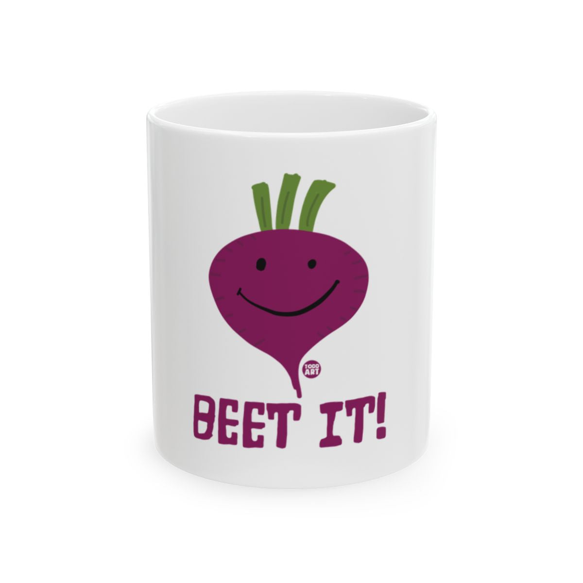 Beet It Fun Graphic White Mug