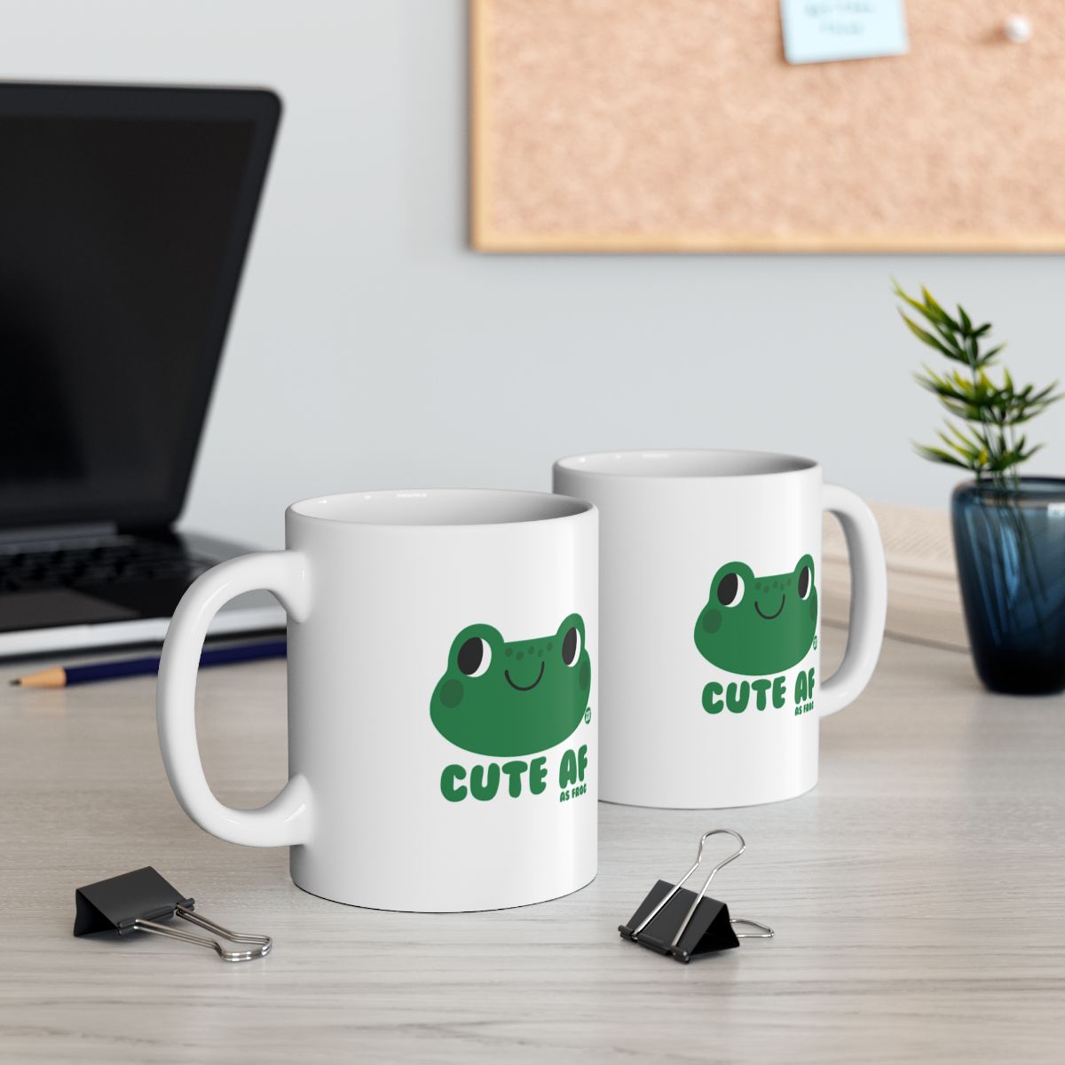 Cute AF Frog Design Office Mug for Coffee Lovers