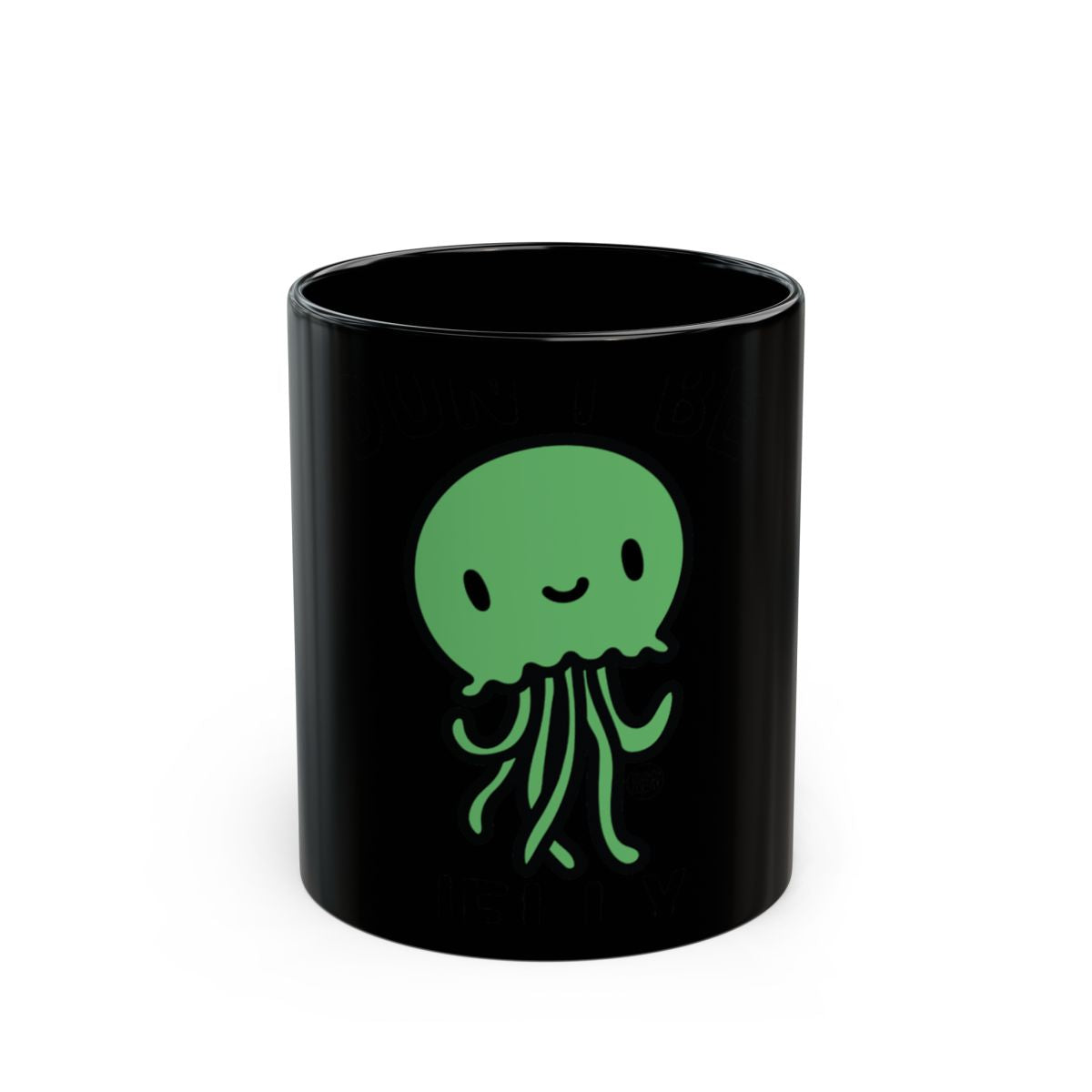 Cute Smiling Green Octopus Design Mug
