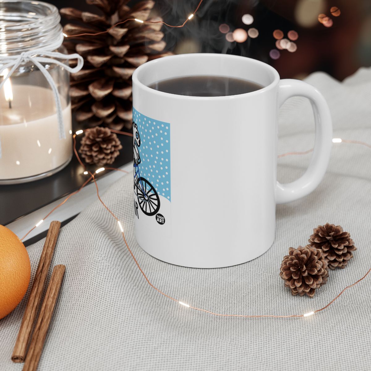 Winter Bicycle Design Mug for Coffee and Tea Lovers