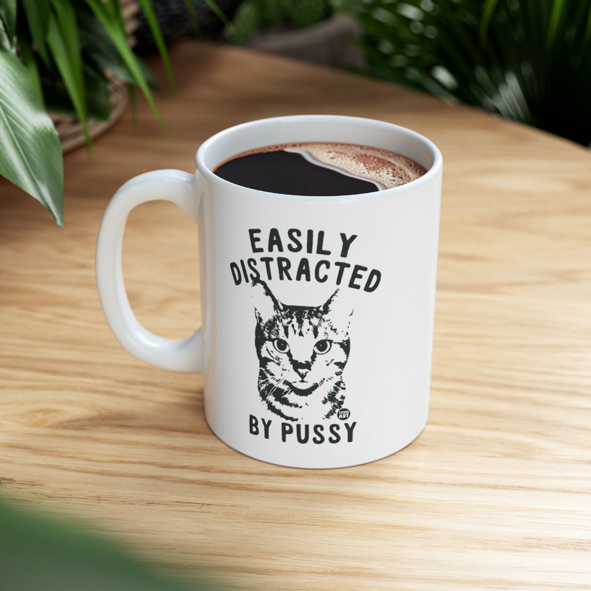 Easily Distracted By Pussy Funny Mug