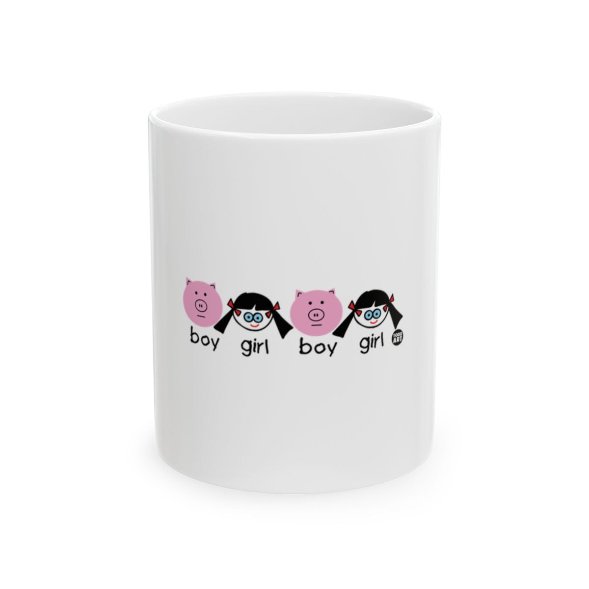 Cute Boy Girl Cartoon Characters Mug