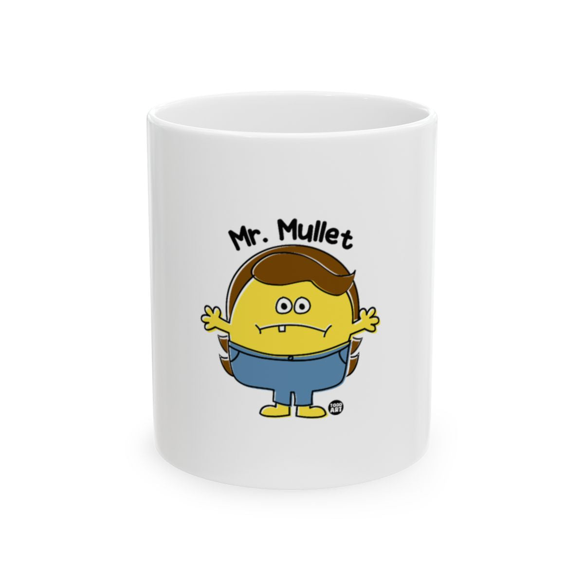Mr. Mullet Funny Cartoon Character Coffee Mug