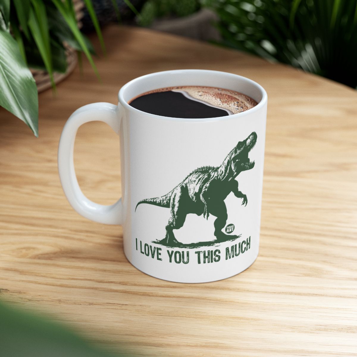 I Love You This Much T-Rex Dinosaur Coffee Mug