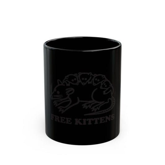 Black Free Kittens Design Coffee Mug