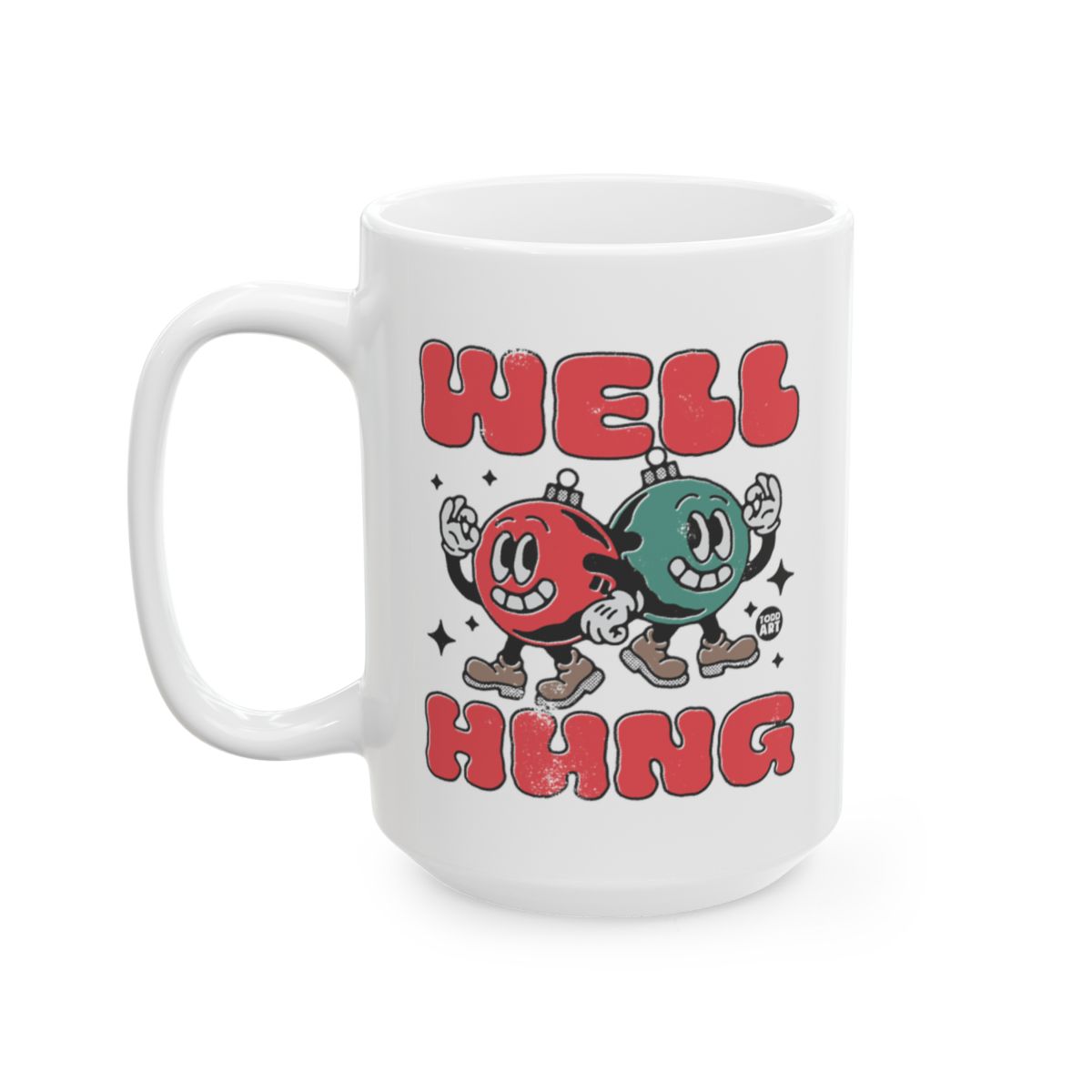 Well Hung Retro Design Large Coffee Mug
