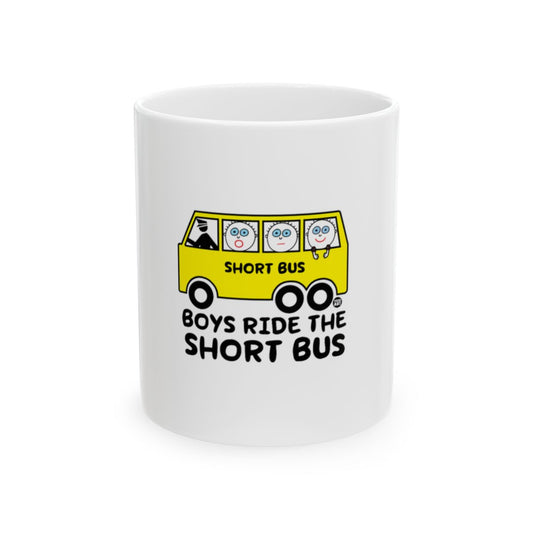 Boys Ride The Short Bus graphic mug