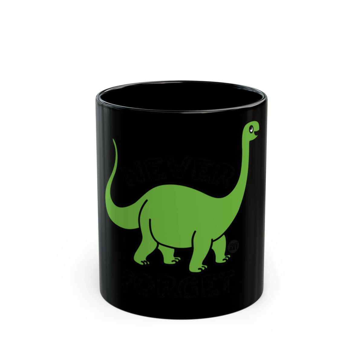 Never Forget Dinosaur Black Mug Coffee Cup