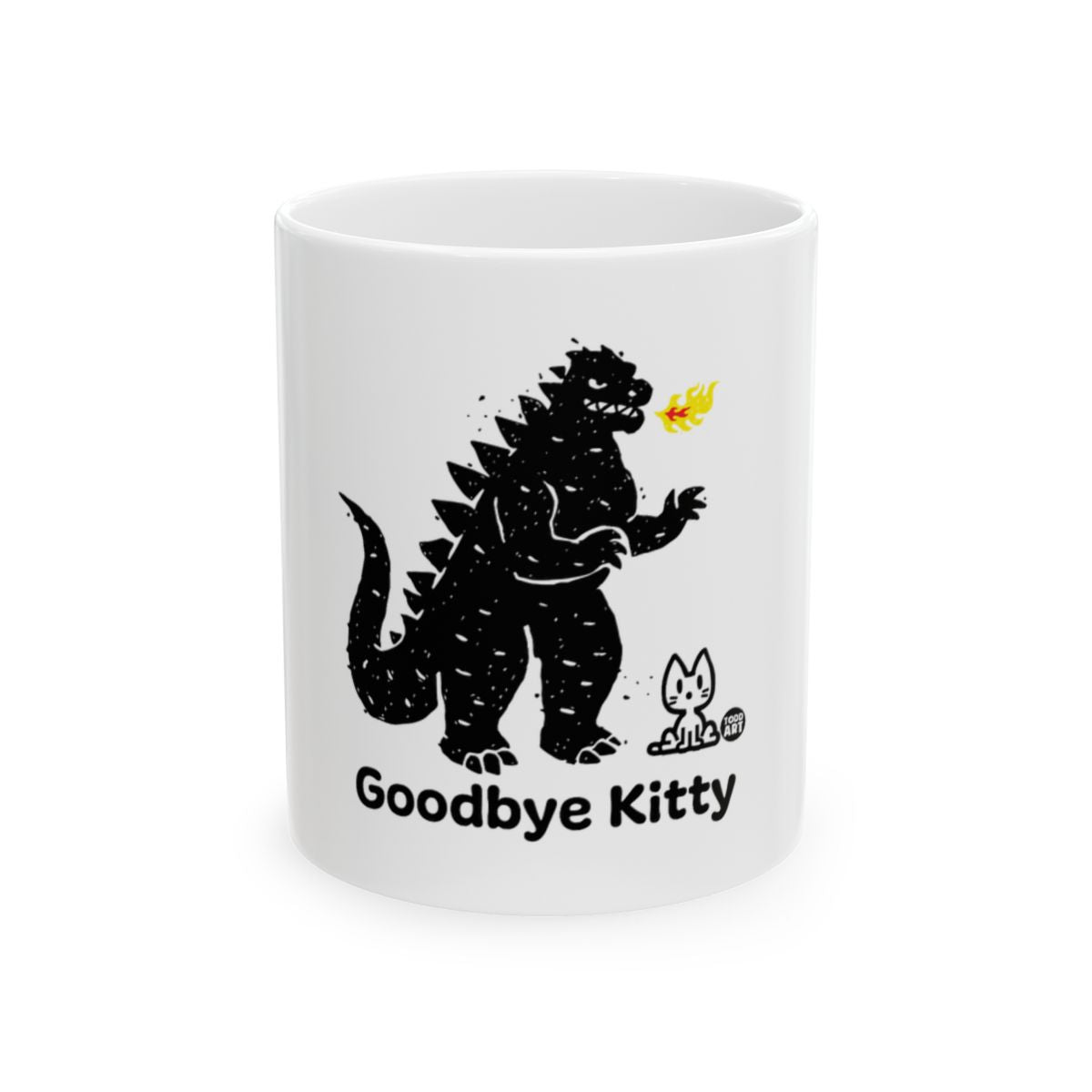 Funny Goodbye Kitty Graphic Mug for Coffee Lovers