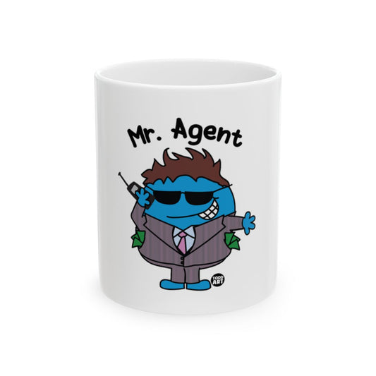 Mr. Agent Cartoon Character Fun Coffee Mug