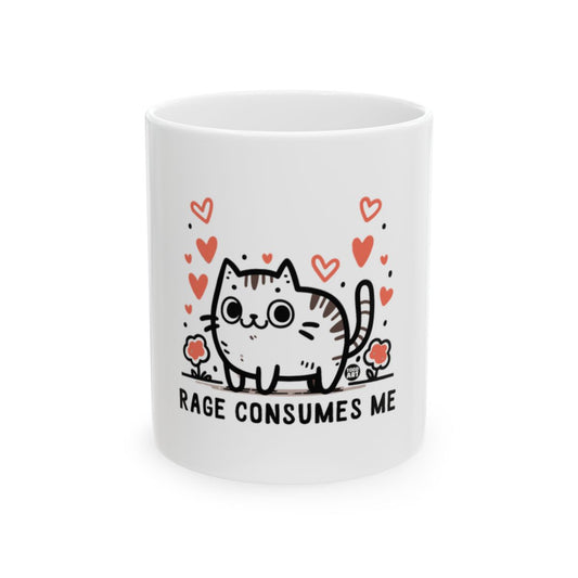 Rage Consumes Me Adorable Cat Artwork Mug