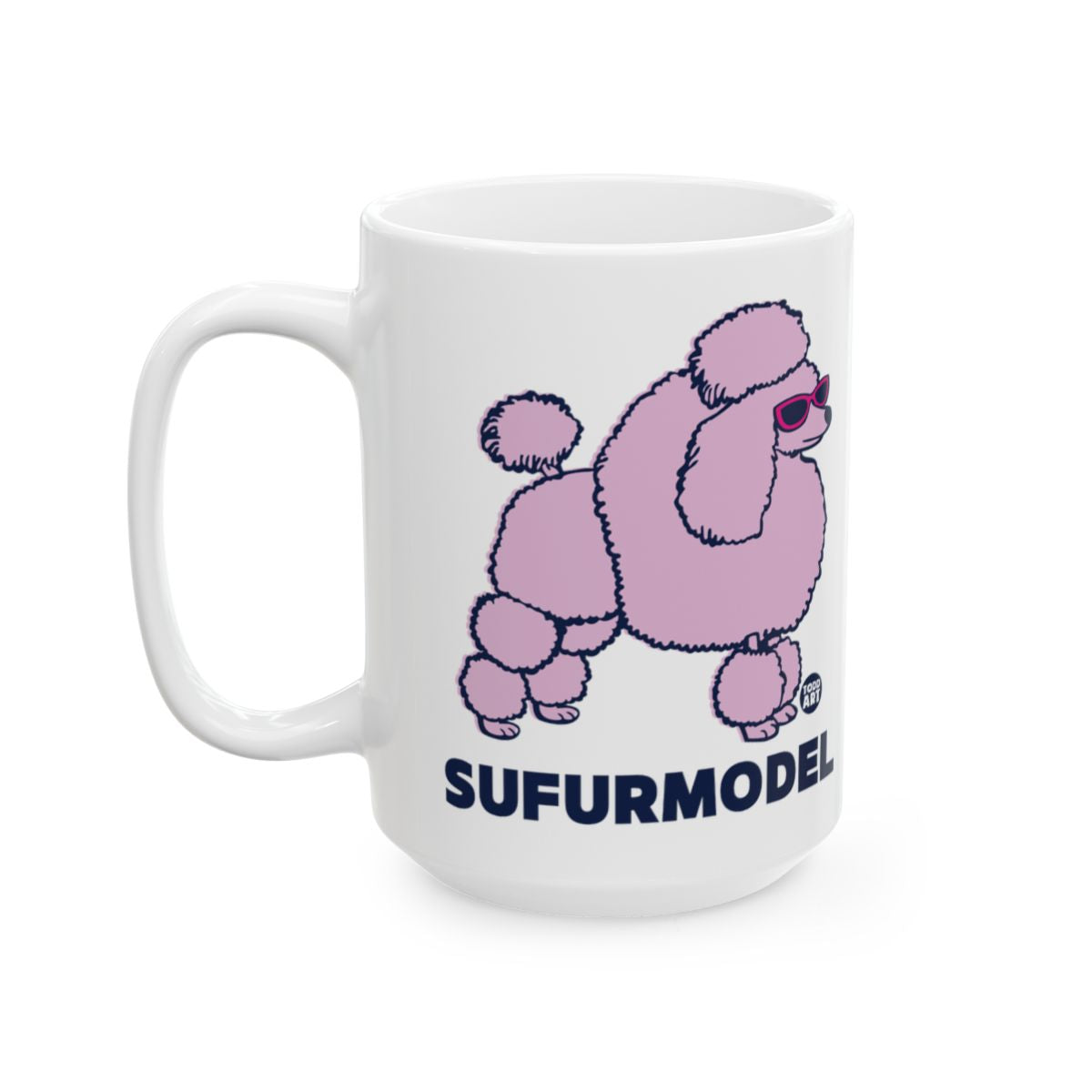 Cute Sufurmodel Poodle with Sunglasses Mug