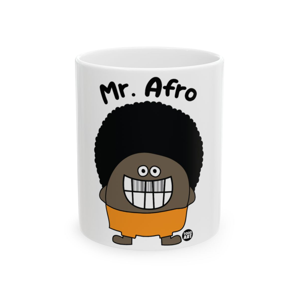 Mr. Afro Character Art Mug for Coffee and Tea