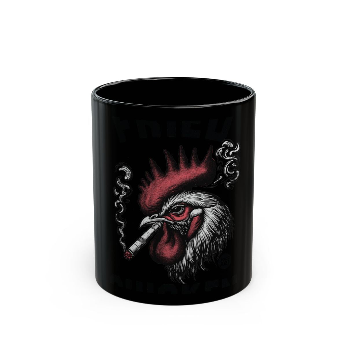 Edgy Rooster Artwork with Cigarette Mug