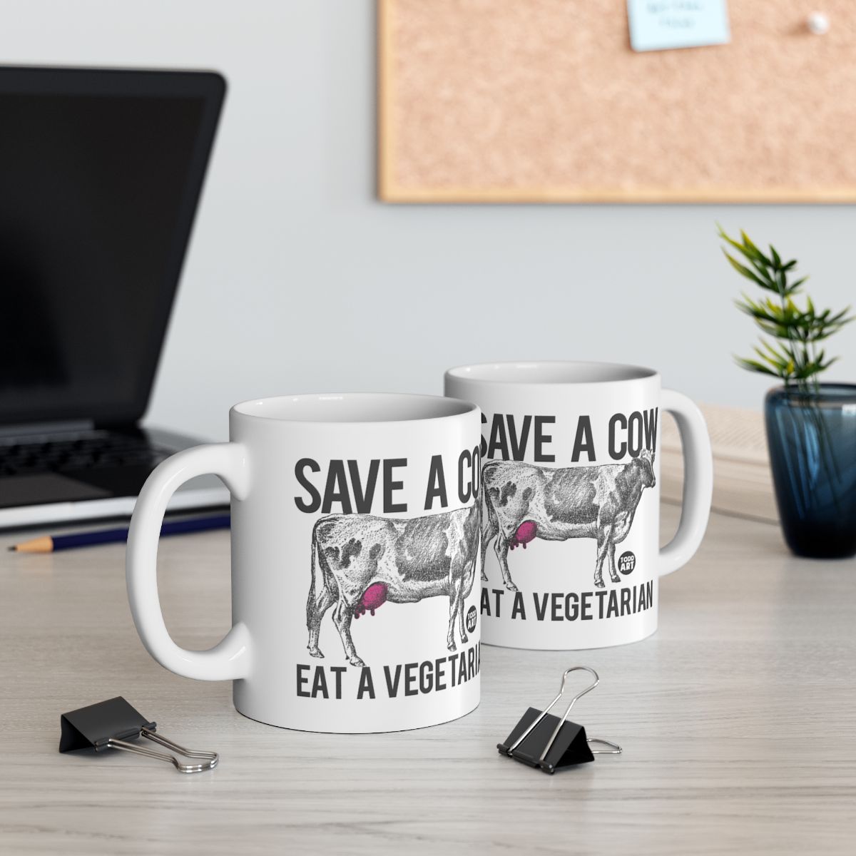 Save a Cow Eat a Vegetarian Funny Coffee Mug