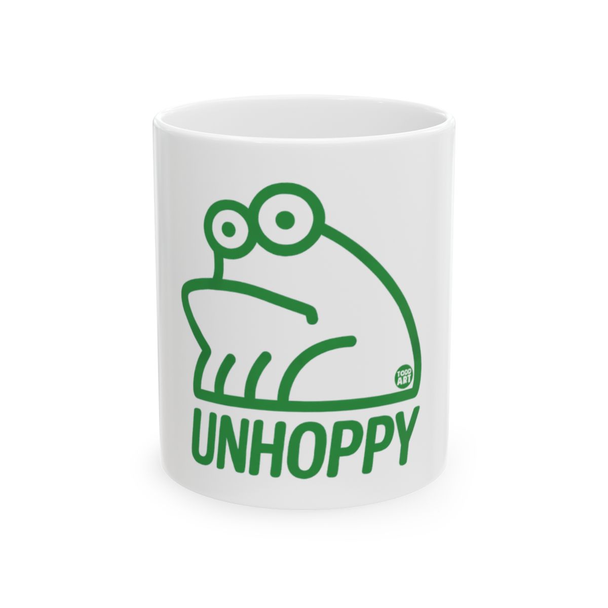 Unhoppy Frog Green White Ceramic Mug Product