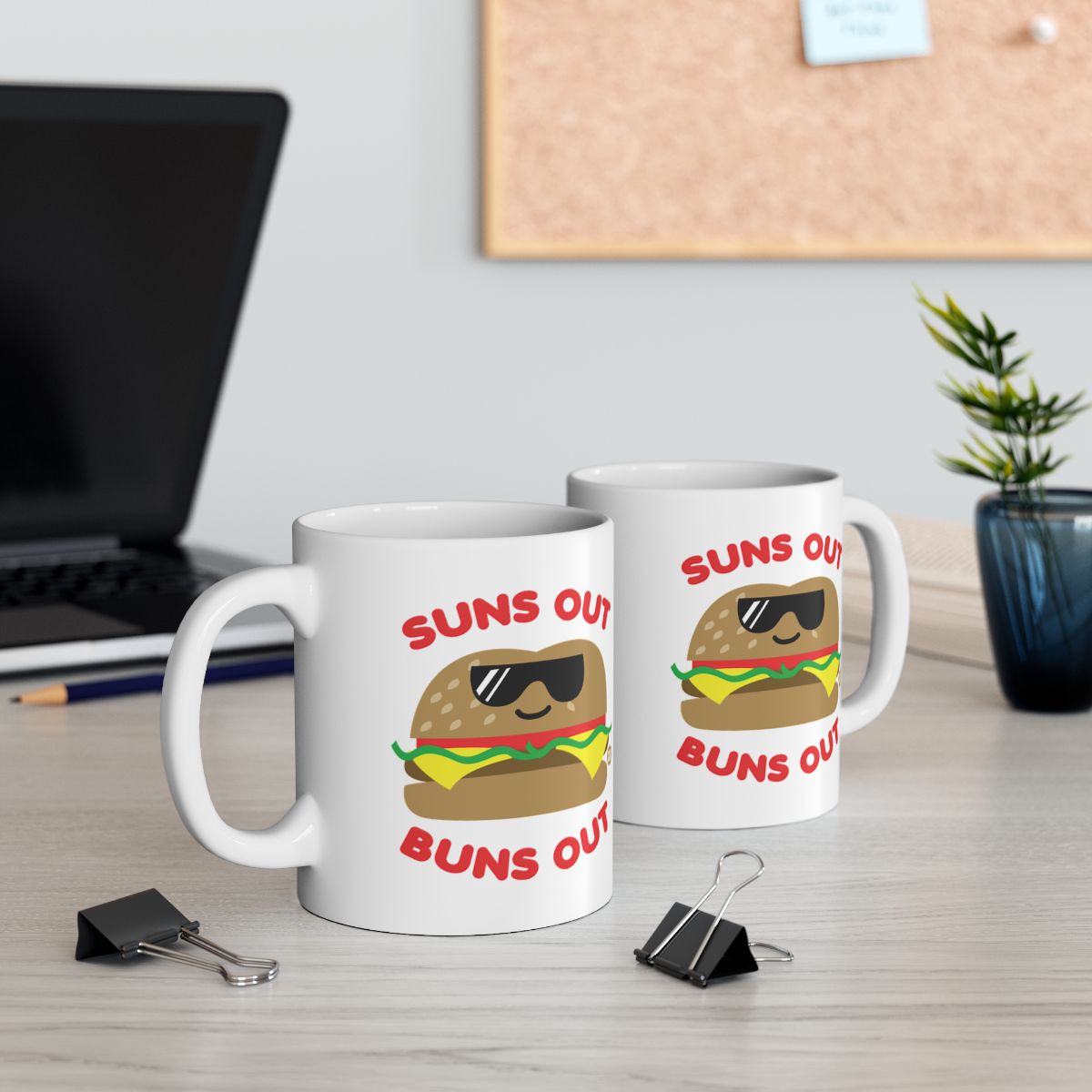 Suns Out Buns Out Burger Coffee Mug