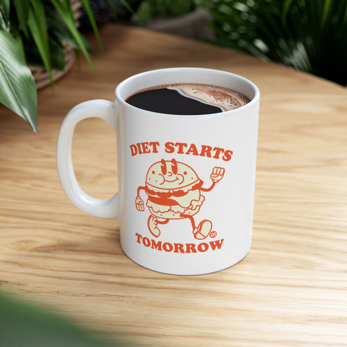 Diet Starts Tomorrow Cartoon Mug for Coffee Lovers