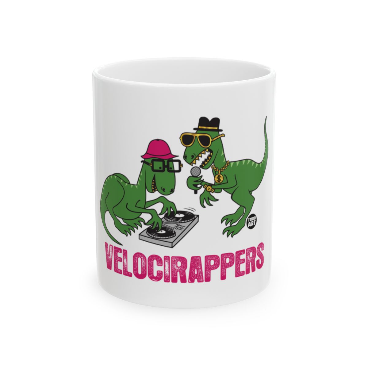 Velocirappers Dinosaurs with Sunglasses Mug