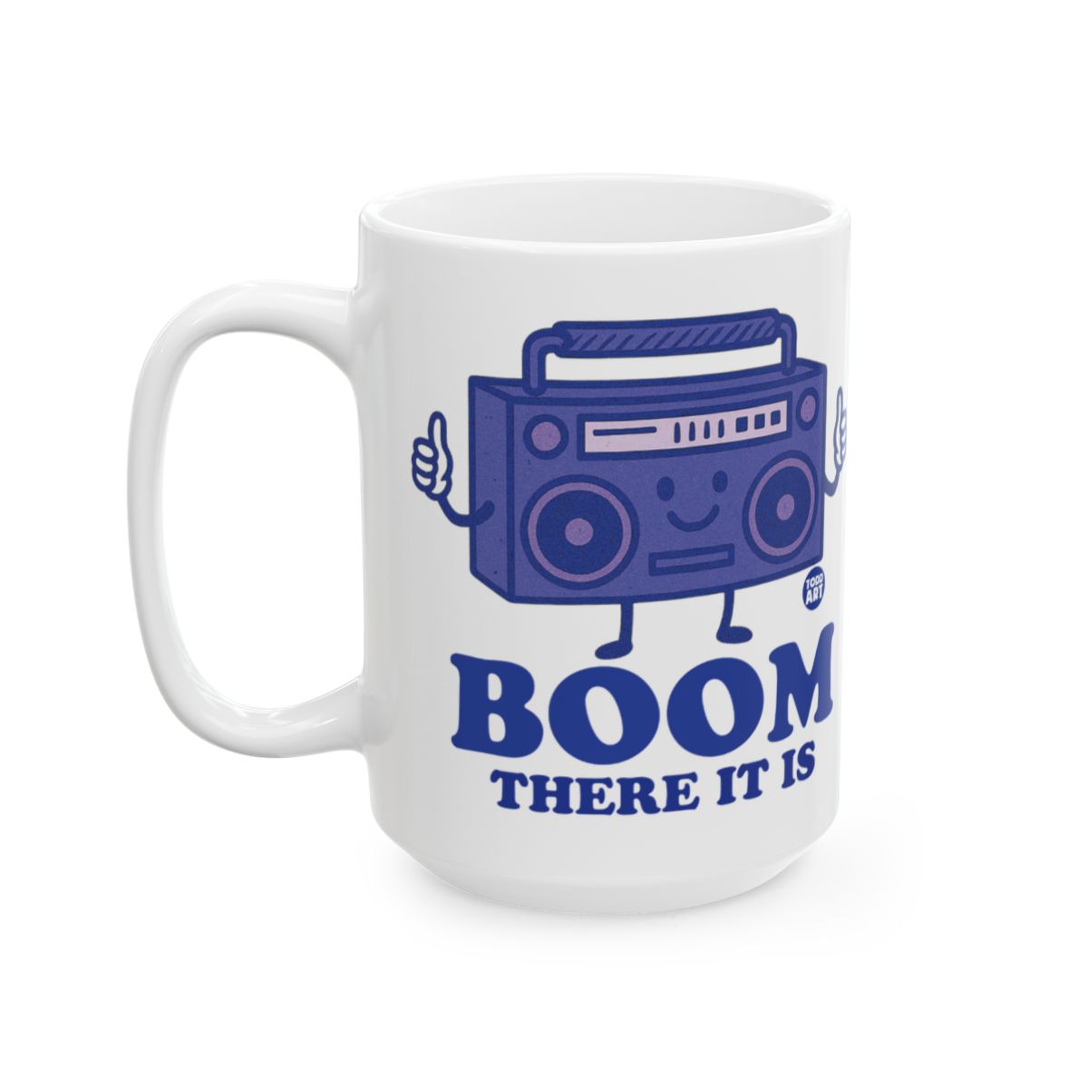 Boom There It Is Boombox Graphic Mug for Music Lovers