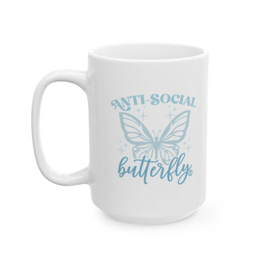 Anti-Social Butterfly Decorative Mug for Tea or Coffee