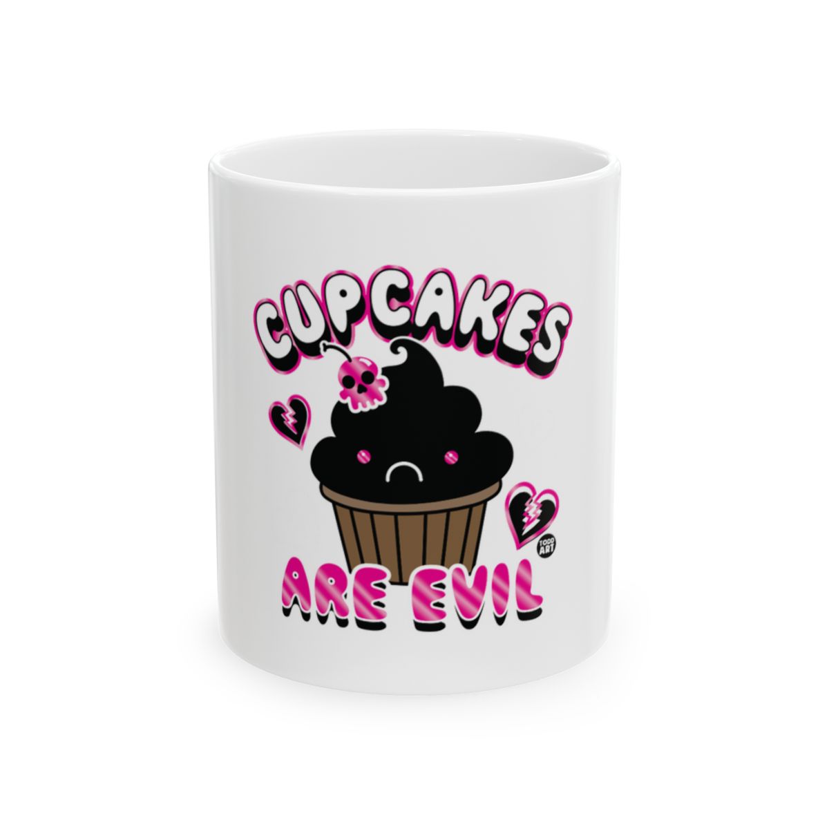 Cupcakes Are Evil Cute Skull Design Coffee Mug