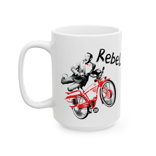 Rebel Rider Inspirational Art White Ceramic Mug