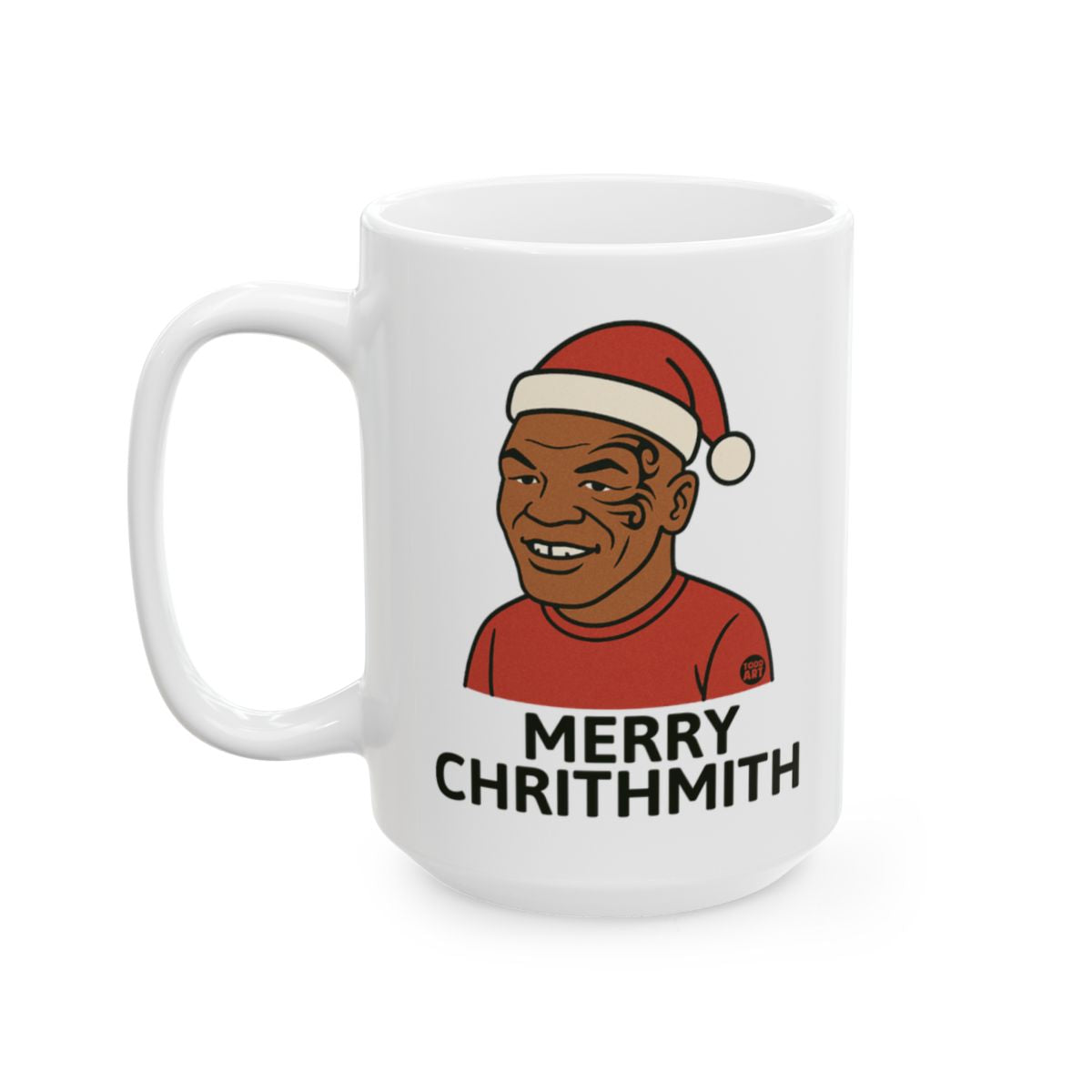Merry Chrithmith Santa Mug with Funny Character Design