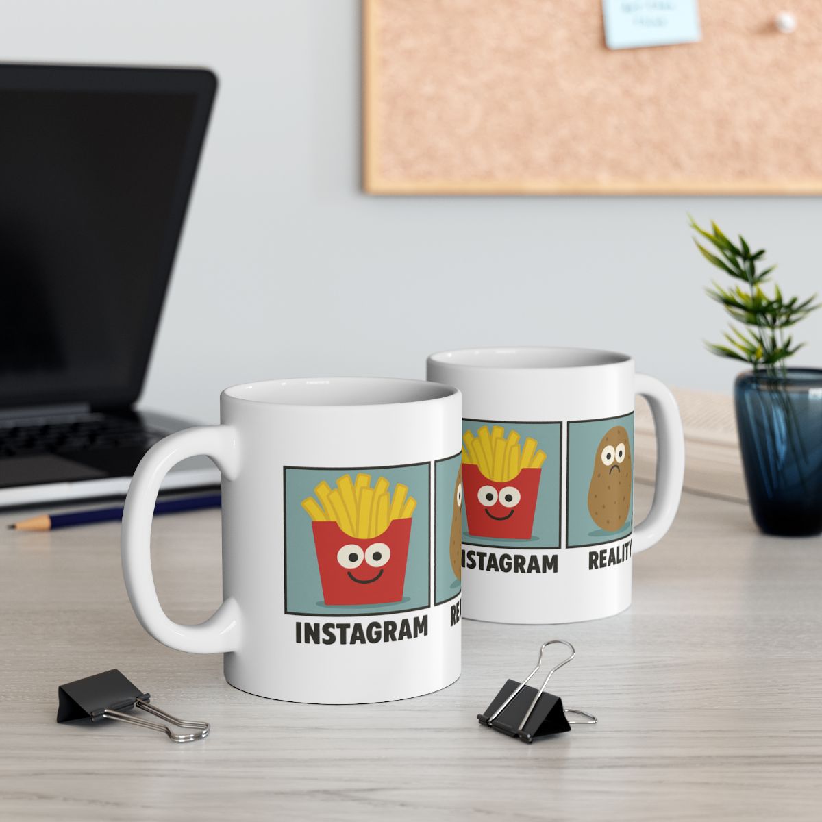 Funny Instagram Reality Fries and Potato Mug