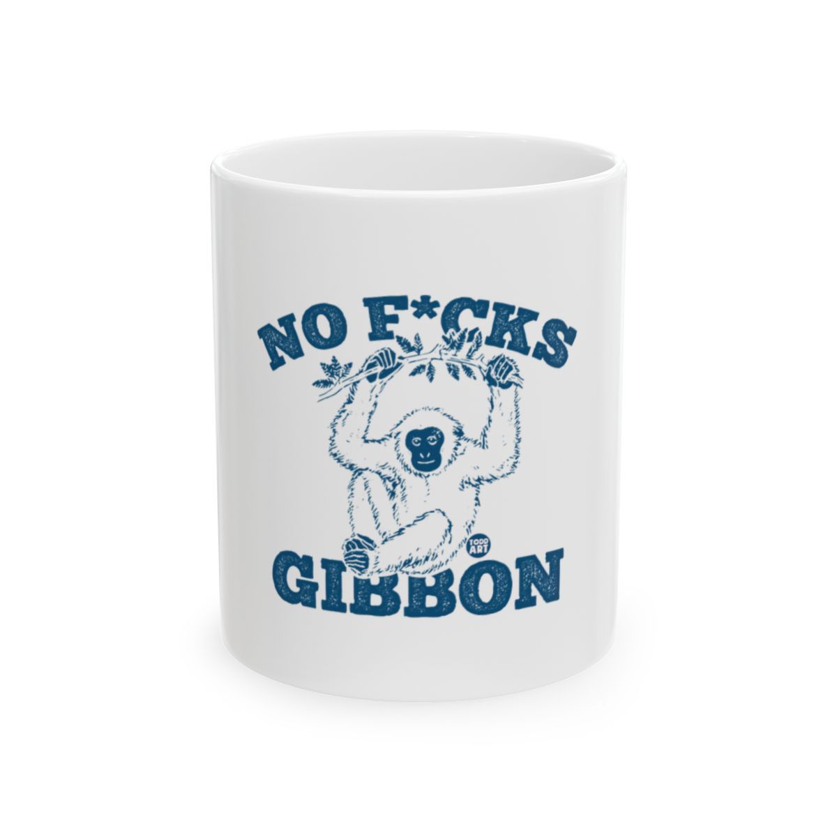 Hilarious No F*cks Gibbon Illustrated Mug