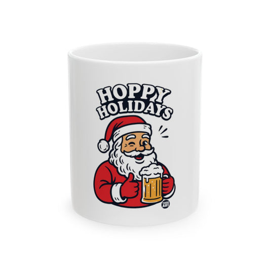 Hoppy Holidays Santa Claus Festive Coffee Mug