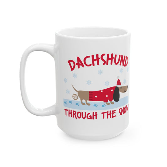 Dachshund Through the Snow Holiday Mug for Dog Lovers